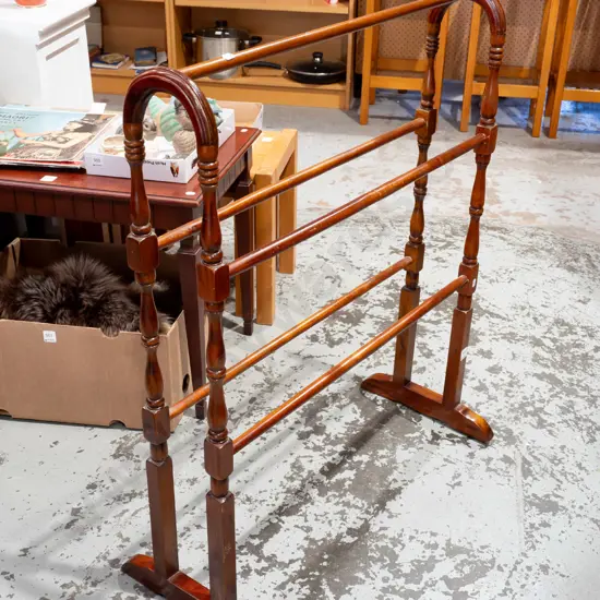 wooden towel rail