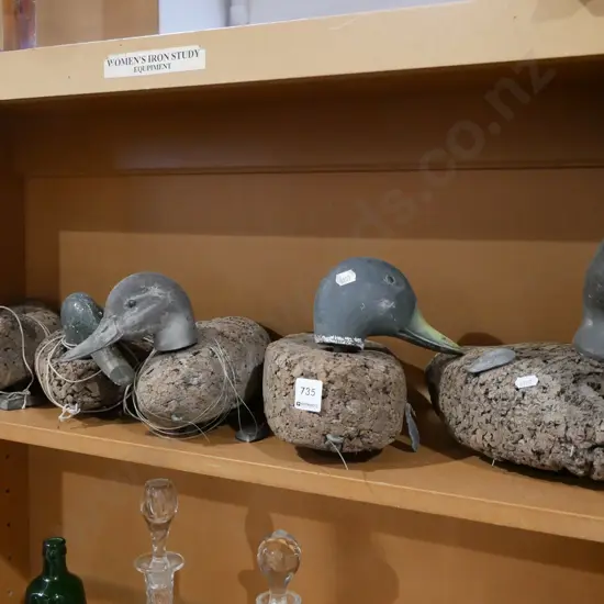 5x cork duck decoys