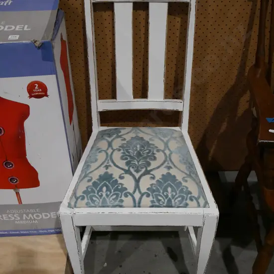 white painted dining chair