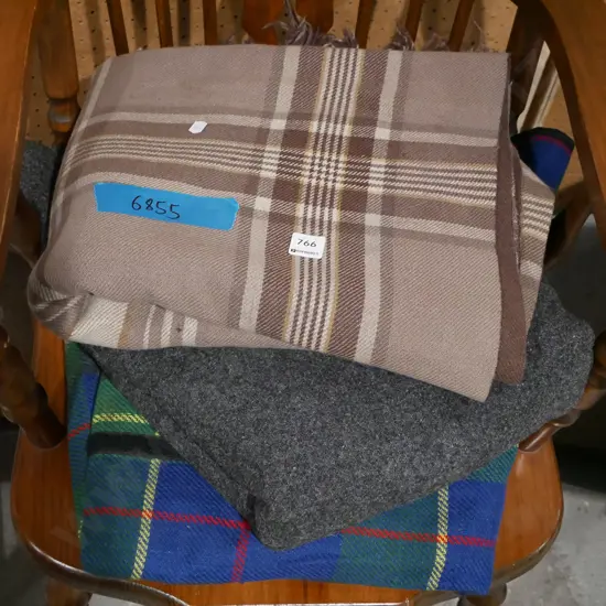 waterproof picnic blanket, charcoal woollen blanket, checked travel rug