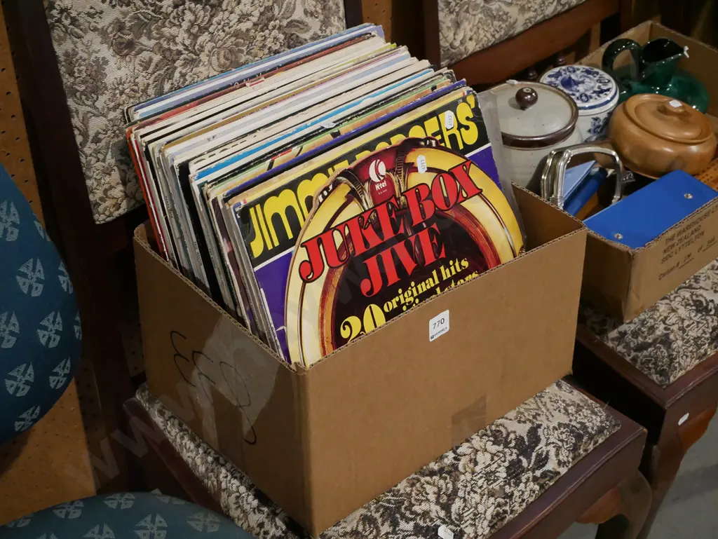 box of LPs Image 1++