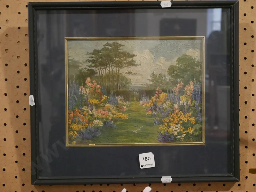 framed print - garden scene  Image 1++