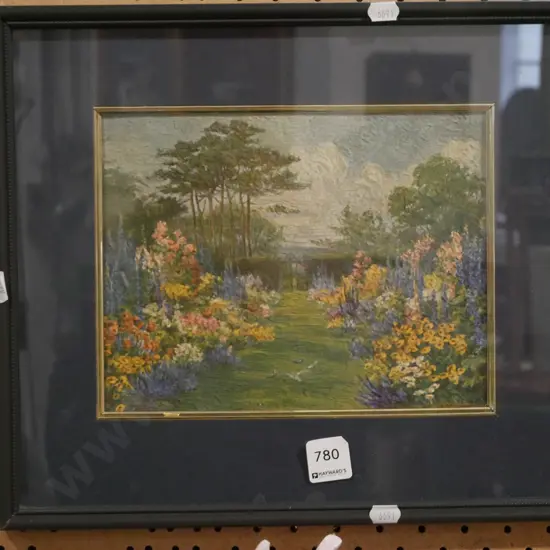 framed print - garden scene 