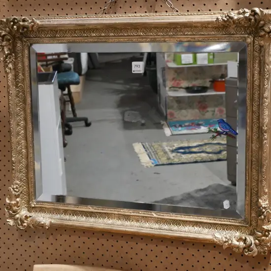 gilt framed wall mirror H660