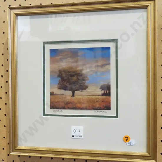 M Francis - signed print - October