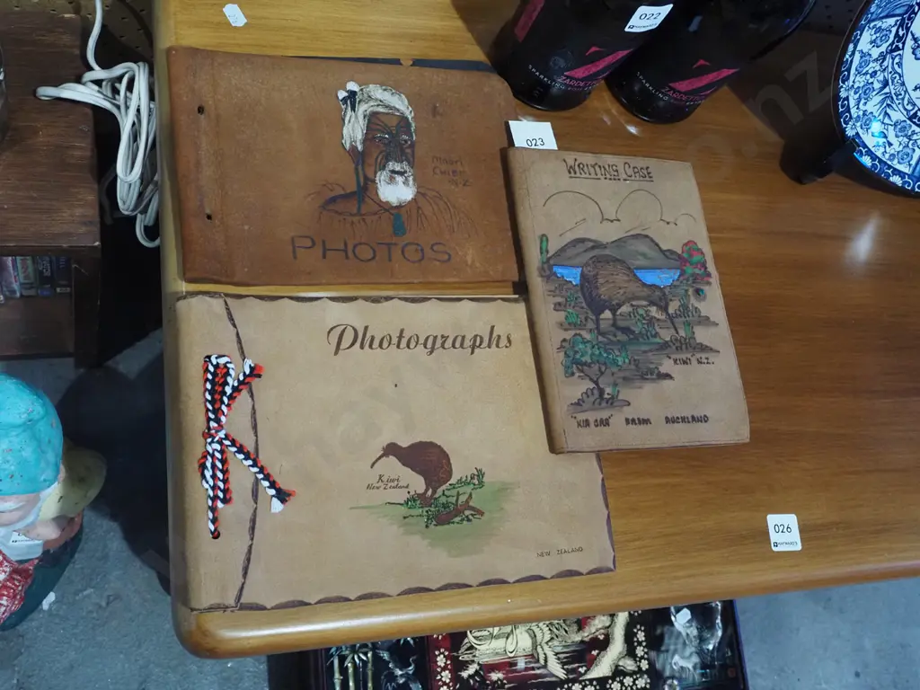 tooled leather photo albums, writing case Image 1++
