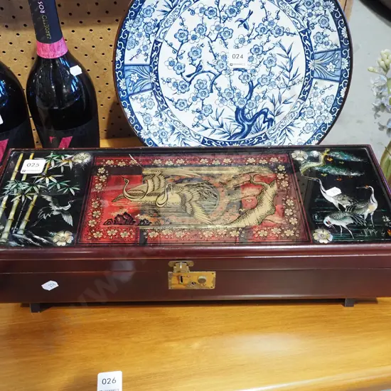 wood mother of pearl jewellery box