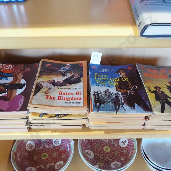 assorted cowboy paperback novels
