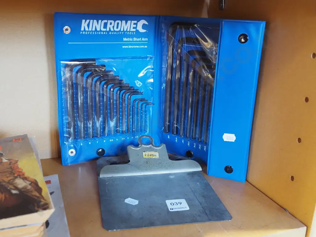 small metal clip board, hex key set Image 1++