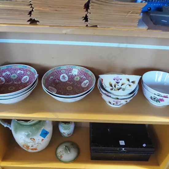 assorted Asian bowls
