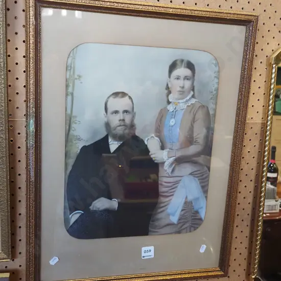 framed photo portrait - husband and wife