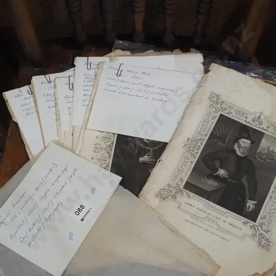 assorted prints and engravings - 1770s - 1920s