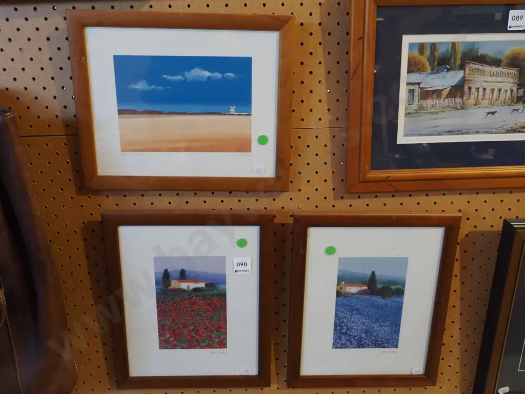 3x small landscapes - green dots Image 1++