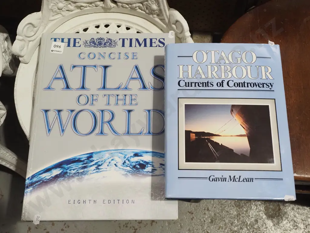 2 books - Times Atlas of the World, Otago Harbour Image 1++