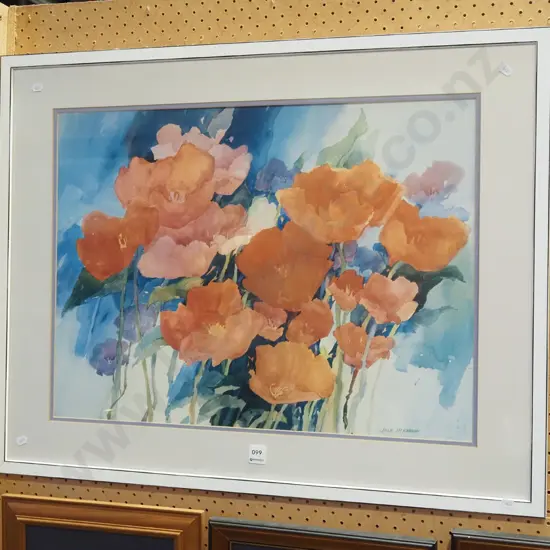 framed Joan Kesson print - poppies