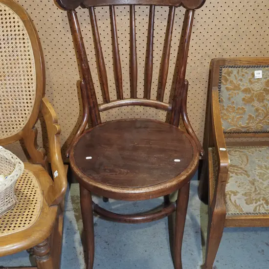 mahogany bentwood spindle back chair