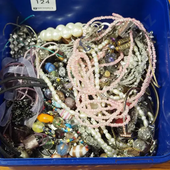 tub of costume jewellery
