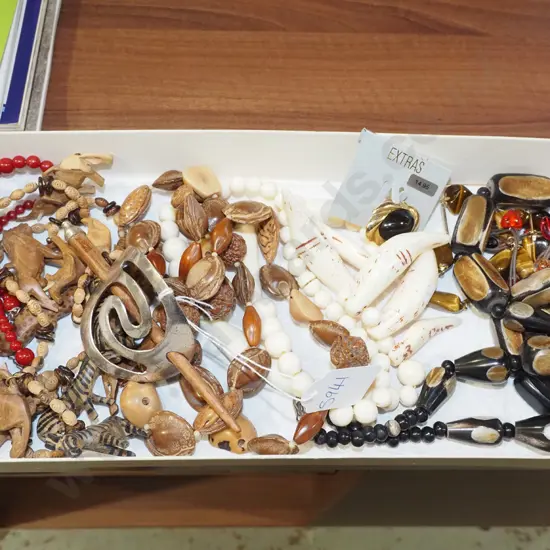 tray of various necklaces