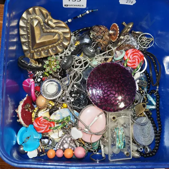 tub of costume jewellery