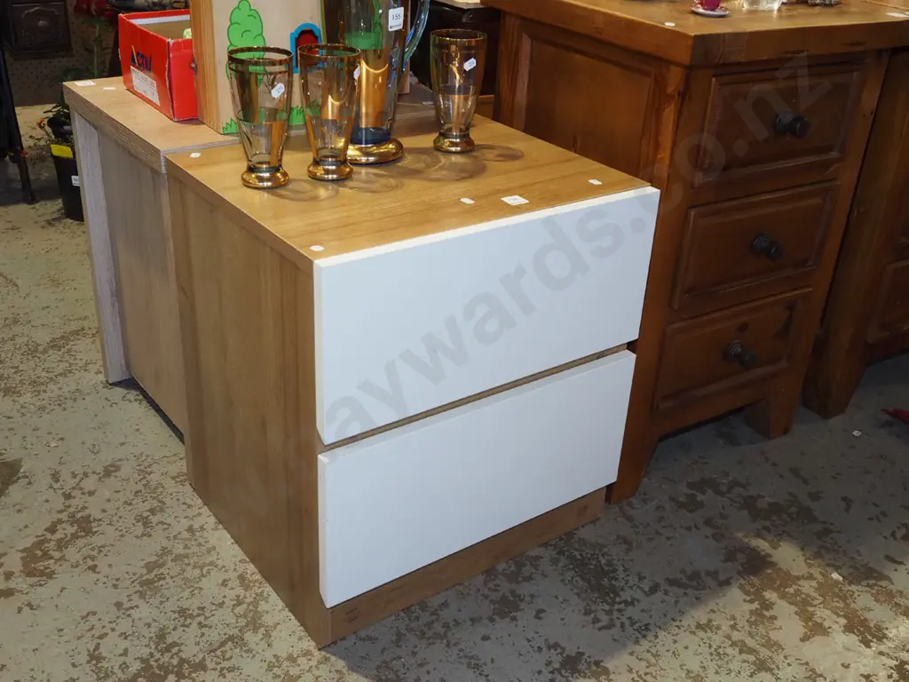 mdf melteca faux veneer bedside cabinet Image 1++
