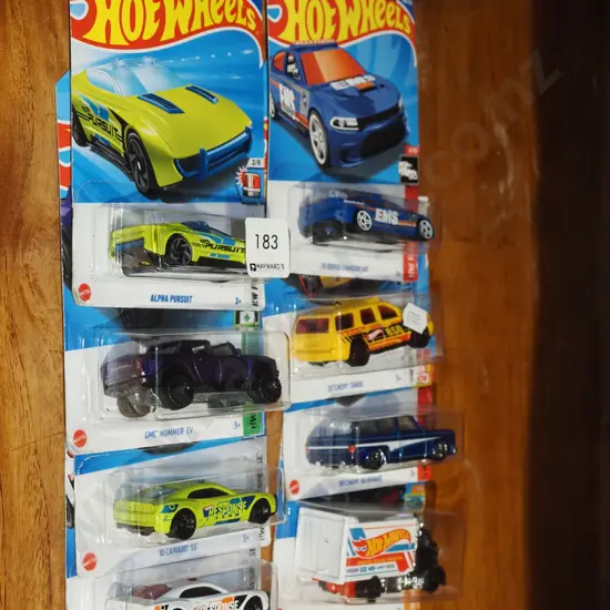 8x as new carded Hotwheels vehicles
