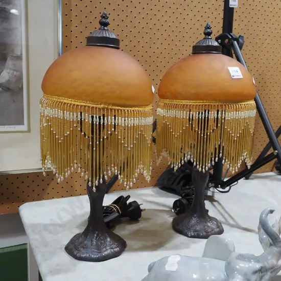 2x reproduction Tiffany style lamps H440