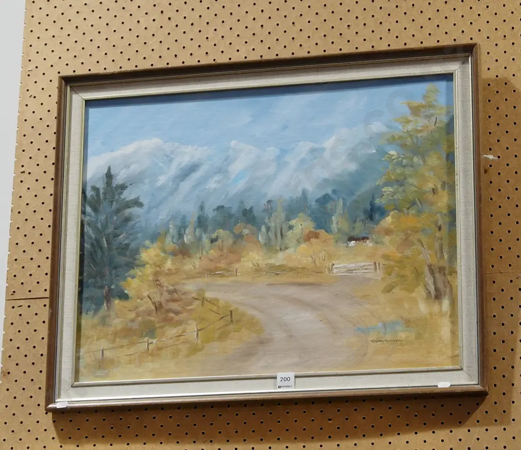 framed Robina Templeton oil - landscape Image 1++