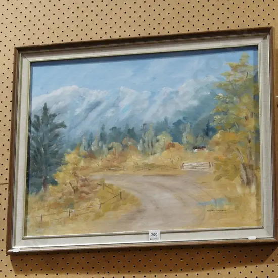 framed Robina Templeton oil - landscape