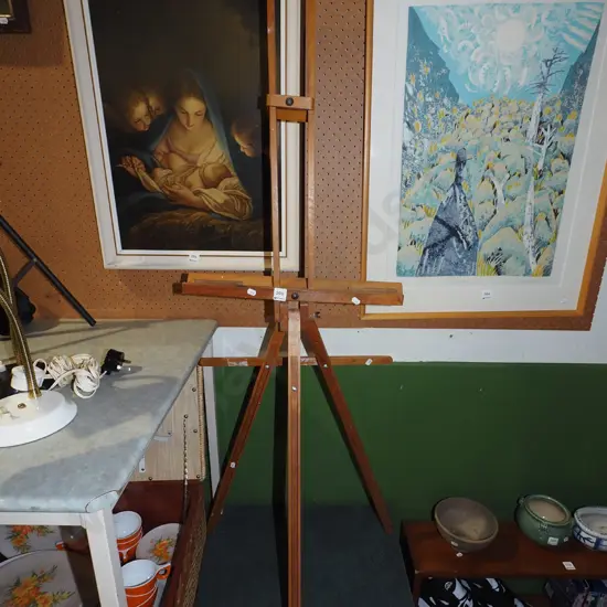 wooden easel