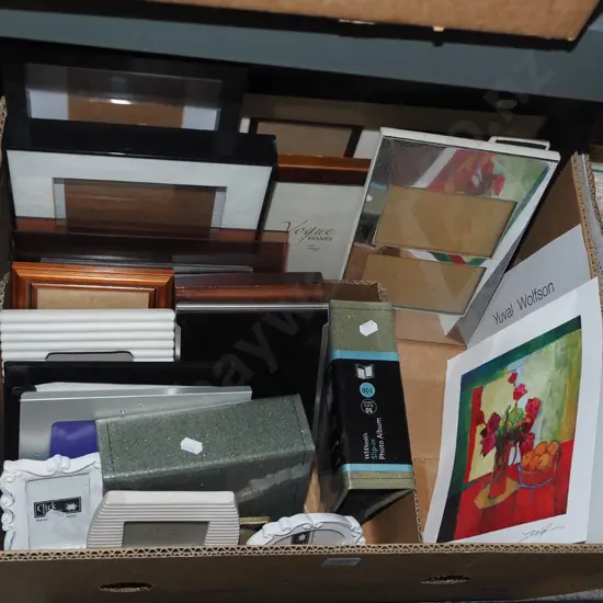 box; photo frames