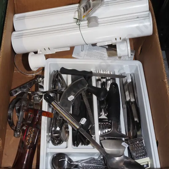 box; wall mounted paper roll, glad wrap, tin foil dispenser etc