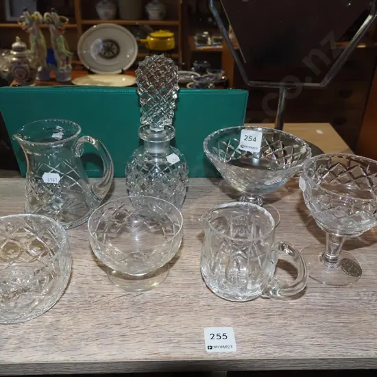 cut crystal; scent bottles, jugs etc