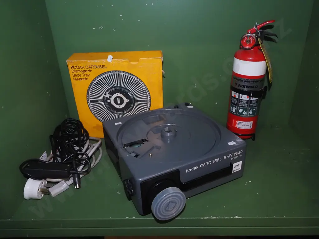fire extinguisher, Kodak carousel slide projector Image 1++