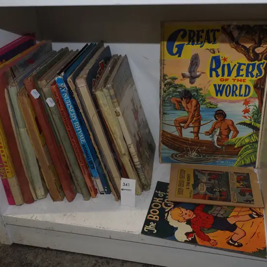 various vintage annuals and other books