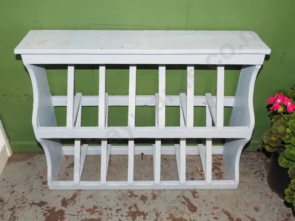 painted antique wooden French plate rack H615 W810 D240 Image 1++