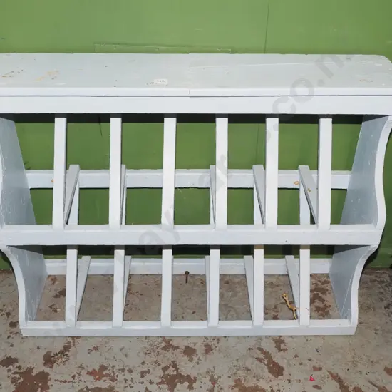 painted antique wooden French plate rack H615 W810 D240