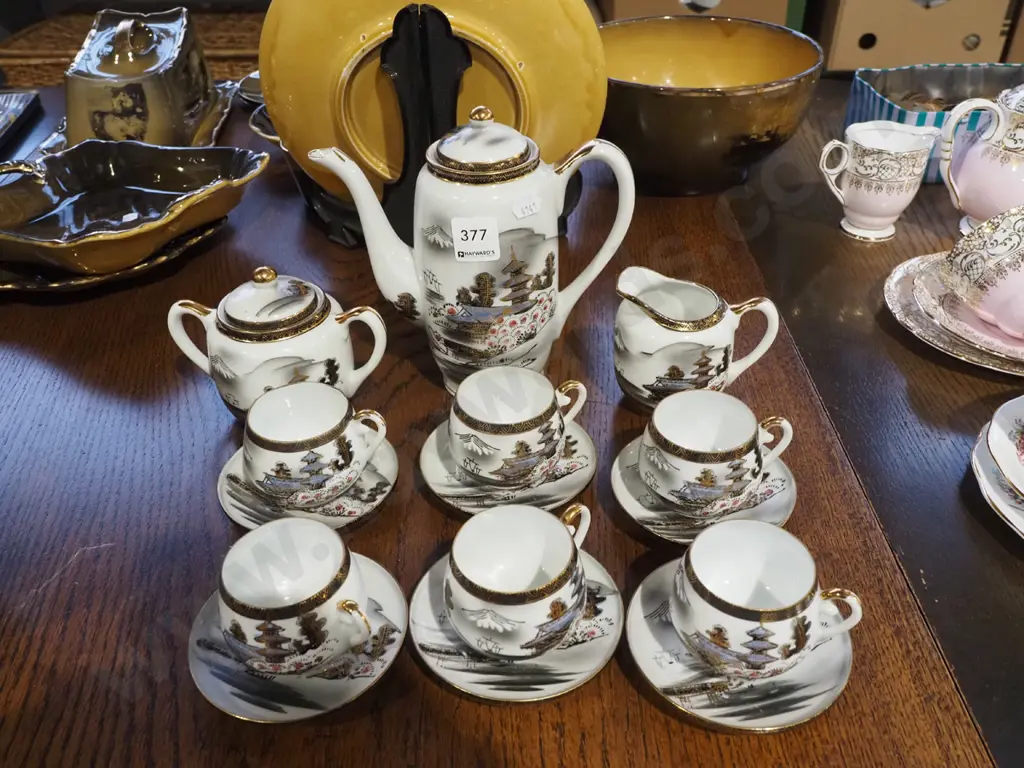 Japanese 15 piece geisha tea set Image 1++