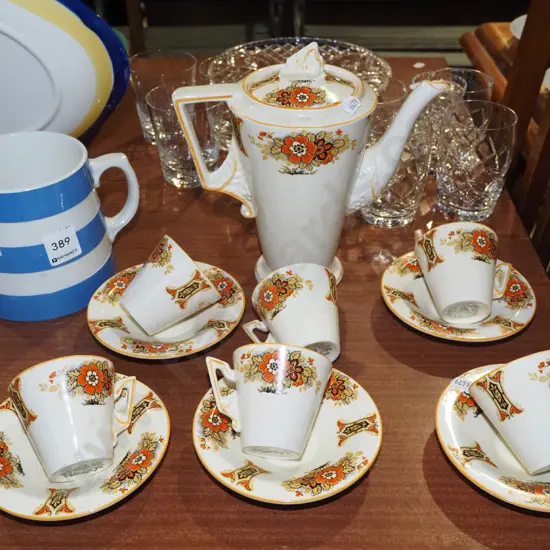 TG Green milk jug, part Burleigh coffee set