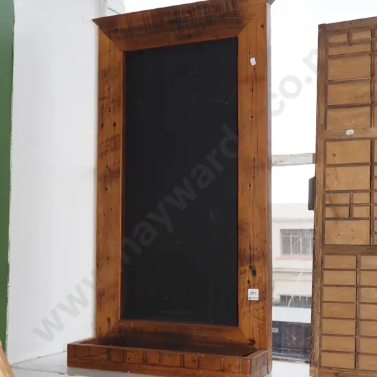 wall mounted café blackboard with shelf H870