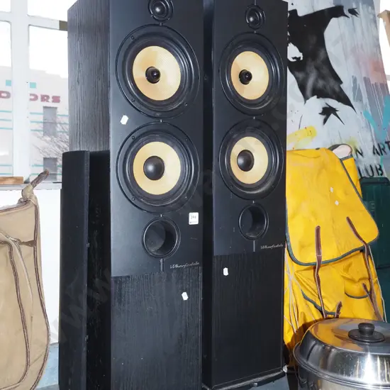 pair of Wharfedale Diamond 8.4 floor-standing speakers
