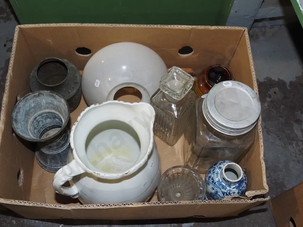 box; light fittings, water jug, containers etc Image 1++
