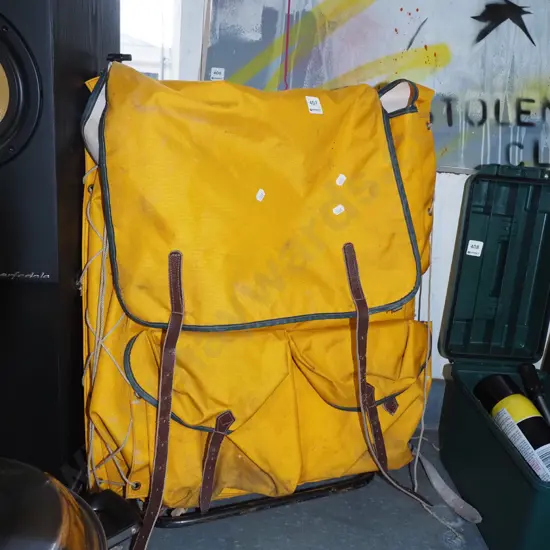 vintage alloy framed and canvas tramping pack