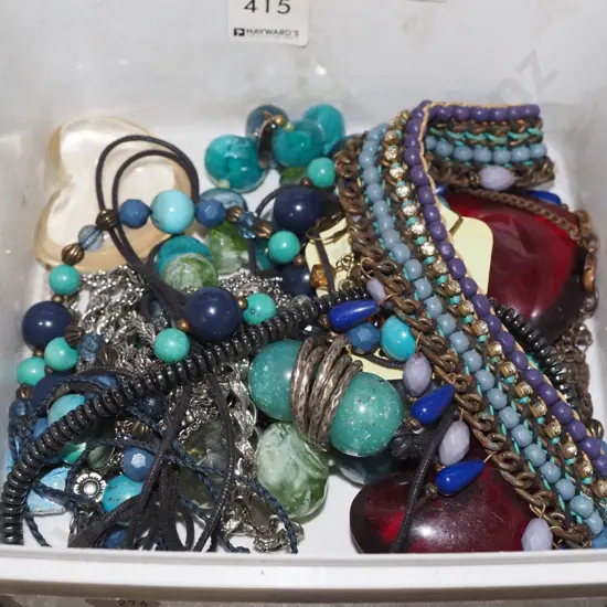 tub of costume jewellery