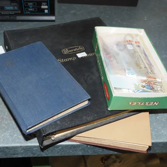 3x stamp albums, stamps