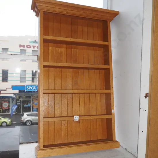 small oak bookcase H790 W450 D90