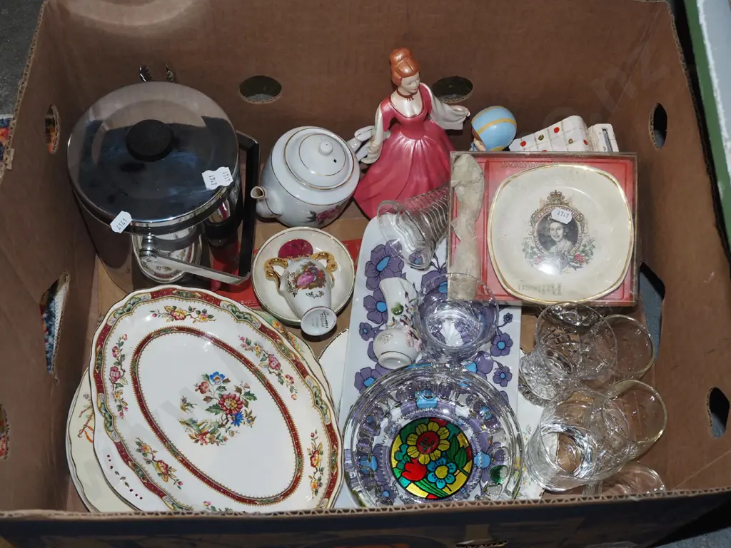box; crystal ice buckets, QEII dish etc Image 1++