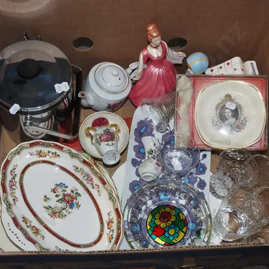 box; crystal ice buckets, QEII dish etc