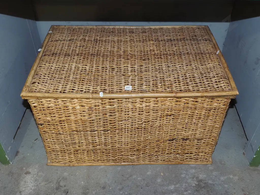 cane laundry hamper H460 W760 D510 Image 1++