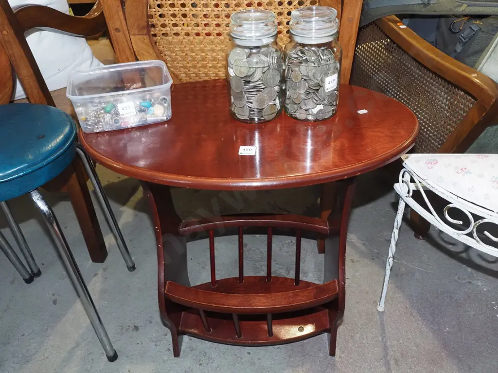 mahogany magazine rack/end table Image 1++
