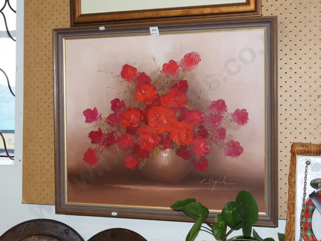 framed oil - red roses Image 1++